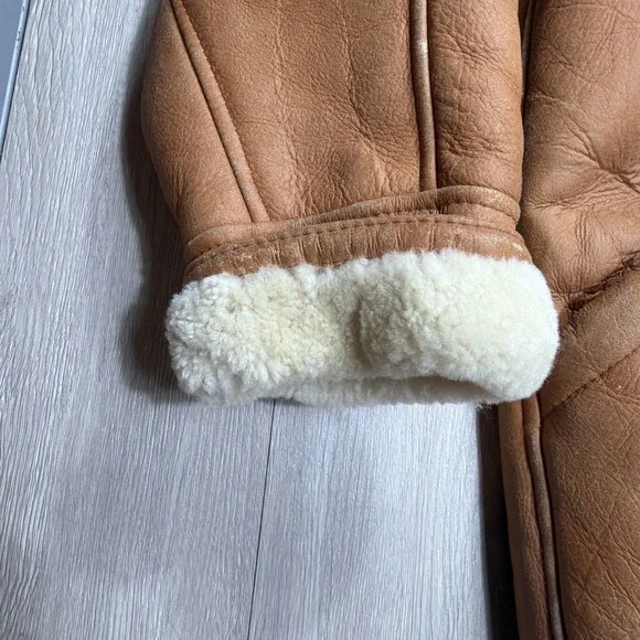 Vintage 1980's Sheepskin Shearling Long Coat Women's Small Hugo Buscati Rare!! - Picture 11 of 16